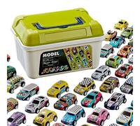 Generisch Mini voitures de course, avec boîte de prix au trésor, jouet avec sac de transport, pour en bas âge, idéal comme cadeau d'invités
