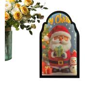 Generisch Miroir LED Père Noël holographique pour la Maison - Décoration LED Festive pour et Adultes - Décoration Murale d'hiver pour la Maison