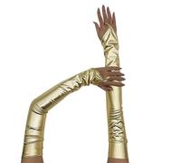 Generisch Mitaines longues en satin pour femme - Style années 1920 - Pour femme et fille - Pour mariage, bal de fin d'année