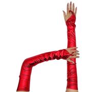 Generisch Mitaines longues en satin pour femme - Style années 1920 - Pour femme et fille - Pour mariage, bal de fin d'année