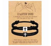 Generisch Mm Naturelle Homme Bijoux avec pendentif noir et blanc - Accessoire de pour le quotidien Inoxydable Homme Connecté En Plusieurs Anneaux (D, A)