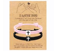 Generisch Mm Naturelle Homme Bijoux avec pendentif noir et blanc - Accessoire de pour le quotidien Inoxydable Homme Connecté En Plusieurs Anneaux (B, A)