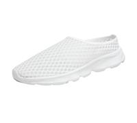 Generisch Mocassins pour femme - Pantoufles d'été en maille respirante et légères - Couleur unie - Semelle souple - Amortissement - Chaussures d'été décontractées - Pointure 37-40,5 EU, Blanc., 39.5