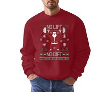 Generisch Mode de Noël pour homme Partie décontractée Impression 3D Sweat à capuche à manches longues pour hommes modernes, rouge, M
