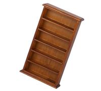 Generisch Modèle de bibliothèque en bois naturel pour maison de poupée | Meuble miniature pour maison de poupée, arrangement de scènes en bois naturel et décoration