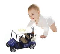 Generisch Modèle de chariot de traction - Jouet Diecast Metal Golf Cart Pullback - Modèle de véhicule de golf à l'échelle 1:36 pour collection de filles - Ornements de décoration