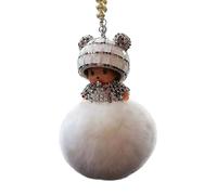 Generisch Mon-chichi Kiki Porte-clés en forme de diamant avec peluche Taille unique (Blanc)