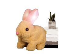 Generisch Mon lapin électronique réaliste pour - Jouet en peluche interactif avec saut, oreilles vacilantes, nez