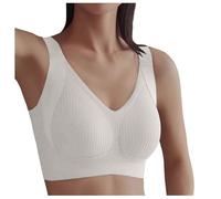 Generisch Mon panier Afficher Bandoulière confortable et transparente pour femme, sans fil, dos nu, sans éponge, avec bretelles convertibles bustier avec rembourrage, Blanc., 3XL