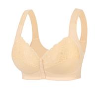 Generisch Mon panier Afficher la boucle de bonnet à l'avant pour les personnes âgées, soutien-gorge grande taille sans armatures, débardeur mince soutien-gorge bandeau, beige, 125G