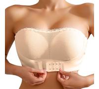 Generisch Mon panier Afficher Soutien-gorge mince sans coutures pour femmes avec soutien doux, grande poitrine, petit bonnet semi-ferme, push-up respirant, Jaune clair., 105B