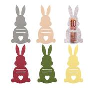 Generisch Money Clip for Men - Lot de 6 Porte-Cartes en Forme de Lapin - en Feutre - Décoration de Pâques - Fournitures de fête pour et Adultes - pour Mariage, Anniversaire, Halloween
