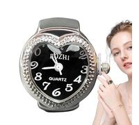 Generisch Montre à doigt punk - Bracelet extensible, montre à quartz élastique avec rond