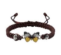 Generisch Montre-bracelet carte du monde pour adolescentes, cordon réglable, bracelets papillon pour femmes, bracelets papillon mignons, bracelet meilleurs amis pour 2 filles, taille unique, Corde en