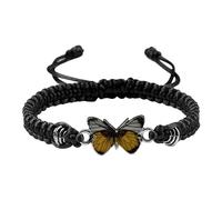 Generisch Montre-bracelet carte du monde pour adolescentes, cordon réglable, bracelets papillon pour femmes, bracelets papillon mignons, bracelet meilleurs amis pour 2 filles, taille unique, Corde en