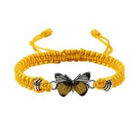 Generisch Montre-bracelet carte du monde pour adolescentes, cordon réglable, bracelets papillon pour femmes, bracelets papillon mignons, bracelet meilleurs amis pour 2 filles, taille unique, Corde en