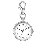 Generisch Montre de poche, clips de chaîne de clés, horloge silencieuse portable unisexe, 3,23 x 1,57 x 0,28 pouces + design léger, vérifications d'heure rapide, montre de poche pour la maison, le