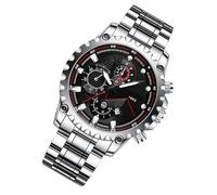 Generisch Montre pour Homme - Cadran de 1,71 Pouces - Montre en Acier Inoxydable - Montre à Quartz Classique avec Mouvement Japonais en - Étanche à 30 m - pour Les Jours - Affaires