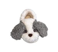Generisch Motif chien et hiver intérieur non chaud pantoufles maison nourrissons tout-petits/grands chaussons garçon, café, 35 EU