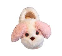 Generisch Motif chien et hiver intérieur non chaud pantoufles maison nourrissons tout-petits/grands chaussons garçon, Rose, 28.5 EU