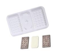 Generisch Moule à biscuits 3D en silicone, 42,9 x 24,4 cm, moule à cavité carré antiadhésif avec matériau flexible, moule de qualité alimentaire, outil de cuisson avec design moderne, machine à