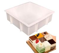 Generisch Moule à brownie en silicone anti-adhésif pour brownies - Moule à gâteau en silicone pour muffins, cupcakes, quiches et frittatas faits maison