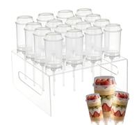 Generisch Moule à cake pop push up | tubes de tasse à crème glacée | récipient à cake pop avec support et couvercle | convient pour la salle à manger, les fêtes de mariage, les fêtes d'anniversaire