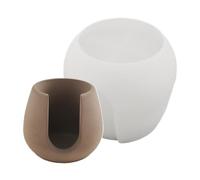 Generisch Moule à pot de fleurs en silicone pour résine, 9,5 cm, réutilisable, antiadhésif, moule flexible pour plâtre, ciment et béton pour bougeoirs, artisanat, décoration intérieure