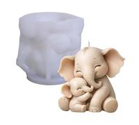 Generisch Moule à savon en silicone 3D pour maman et enfant en forme d'éléphant - Pour les vacances, les anniversaires, les fêtes, la maison, le bureau, l'appartement