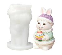 Generisch Moule en résine 3D - Figurine de lapin 3D en résine - Artisanat - Moule à bougie en silicone pour apéritif - Base de qualité supérieure avec outil de moulage détaillé