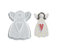 Generisch Moule en silicone - Ailes d'ange - Moule en silicone durable pour résine, plâtre et argile - Pendentif de Noël pour la fabrication de bijoux et les projets d'artisanat