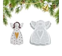 Generisch Moule en silicone - Ailes d'ange - Moule en silicone durable pour résine, plâtre et argile - Pendentif de Noël pour la fabrication de bijoux et les projets d'artisanat