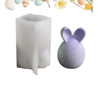 Generisch Moule en silicone de Pâques - Œuf d'oreille de lapin 3D - Moule à chocolat en plâtre de ciment - Système de moulage de résine époxy - Plateforme d'arrangement créative pour la décoration de