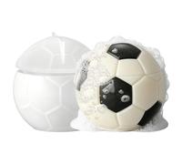 Generisch Moule en silicone en forme de ballon de football 3D avec couvercle, pour bougie chauffe-plat, boîte à bijoux, décoration de table, loisirs créatifs avec plâtre et béton