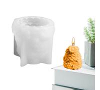 Generisch Moule en silicone en forme de nid d'abeille - 7,6 x 7,6 x 7,1 cm - Forme cylindrique pour bougie et savon - Moule à bougie parfumée en résine - En résine - Moule à savon fait à la main