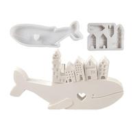 Generisch Moule en silicone - Grand kit de décoration de maison d'animaux marins de 20,3 cm | Outil de moulage en résine flexible, mini moule en argile 3D pour art de bureau, bricolage, artisanat fait
