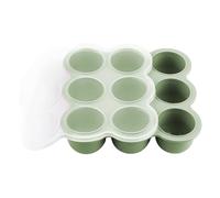 Generisch Moule en silicone pour bouillie de bébé, 9 compartiments en silicone, avec couvercle, rangement pour lait maternel, purée, collations faites maison au réfrigérateur