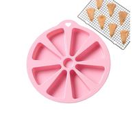 Generisch Moule en silicone triangulaire - Moule à 8 compartiments - Moule à gâteau - Pour la préparation de pâtisseries, pudding, de maïs, popcorn, pommes de terre, four, cuisine, petit-déjeuner