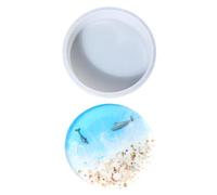 Generisch Moule rond en silicone de 35,5 cm pour table | Planche à charcuterie à café, table de rivière, kit de construction de meubles | Pieds de table en option 32 cm
