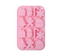 Generisch Moules décoratifs en silicone - Moules souples pour bougies - Moule en silicone avec figurines sur le thème de l'hiver - Moule flexible pour desserts - Fournitures de fabrication de moules à