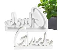 Generisch Moules en silicone Famille mot allemand 3 photophores Moule en silicone Lettres Bougeoirs Moule en silicone avec socle Moules en silicone Résine époxy Moules à bougies