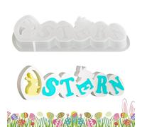 Generisch Moules en silicone - Pochoirs de bricolage pour lettres de lapin | Moule en plâtre | Pour décorations de plâtre, art en résine, accessoires de salon, famille, amis, fêtes de vacances et