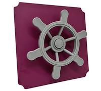 Generisch Moveandstic Plateau de jeu 40 x 40 cm magenta avec volant de pirate gris | Extension pour cadre d'escalade Move and Stic | Résistant aux UV | TÜV/GS & EN71 | Intérieur et extérieur