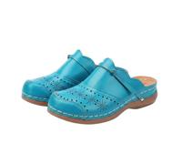 Generisch Mules fermées en cuir pour femme avec semelle intérieure antidérapante | Pantoufles confortables et douces en bois imperméables et respirantes pour jardin, extérieur, plage 0