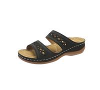 Generisch Mules pour femme avec semelle intérieure et talon compensé - Chaussons d'été confortables - Chaussures de plage légères - Chaussures d'intérieur - Chaussures de loisirs - Bout ouvert
