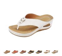 Generisch Mules pour femme avec semelle intérieure - Tongs d'été pour femme - Sandales d'été à talon compensé - Respirantes - Pour chambre à coucher - Chaussures de marche arrière ouvertes - Sandales