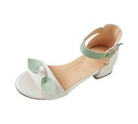 Generisch Mules pour fille - Taille 37 - Chaussures d'été simples | Chaussures de danse latine à semelle souple - Résistantes à l'abrasion - Chaussures romantiques en cristal - Chaussures pour