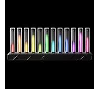 Generisch Music Rhythm Recognition LightAudio Spectrum Analyzer Display, LED Music Rhythm Sync Light, Kinds of Dynamic/Color Adjustable, with 12 Nixie Tube, for Desktop, Studio, Gaming Room(Black)