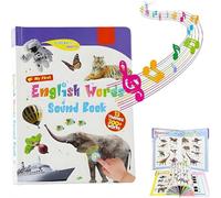 Generisch My First English Sound Toy - 300+ mots, 13 thèmes, jeu de mots amusant, jeu éducatif pour l'apprentissage de la langue, Juguete Educativo for Educational Language, Press to Learn Phonics