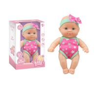 Generisch My Little Baby Poupée avec maillot de bain 21,5 cm Motif étoiles Rose et menthe